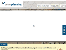 Tablet Screenshot of beton-pfenning.de